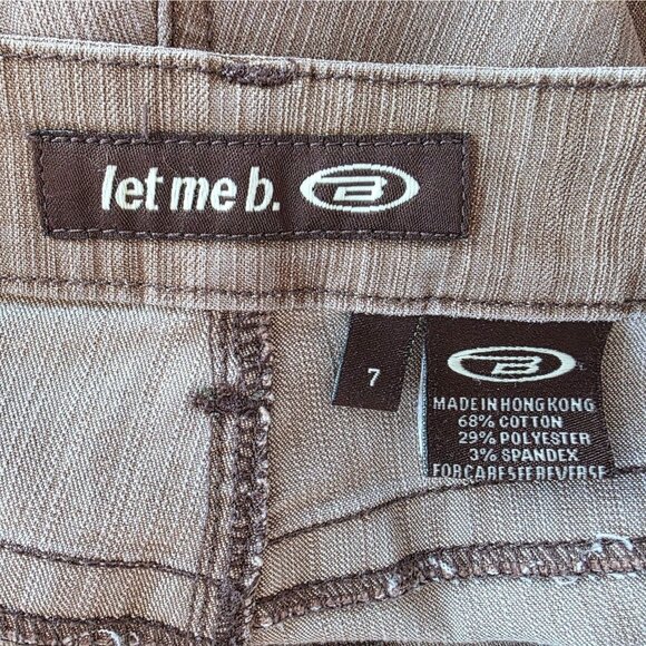 Vintage Let Me B. Bongo Juniors 7 Jeans Flared Light Brown Tan 90s Y2K Denim - Picture 7 of 10